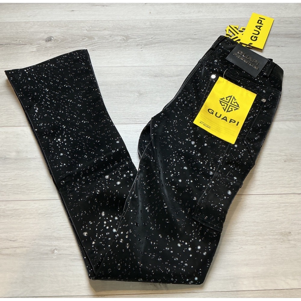 GUAPI Obsidian Water Flare Pants Black Size 30 New With Tags - Picture 2 of 7